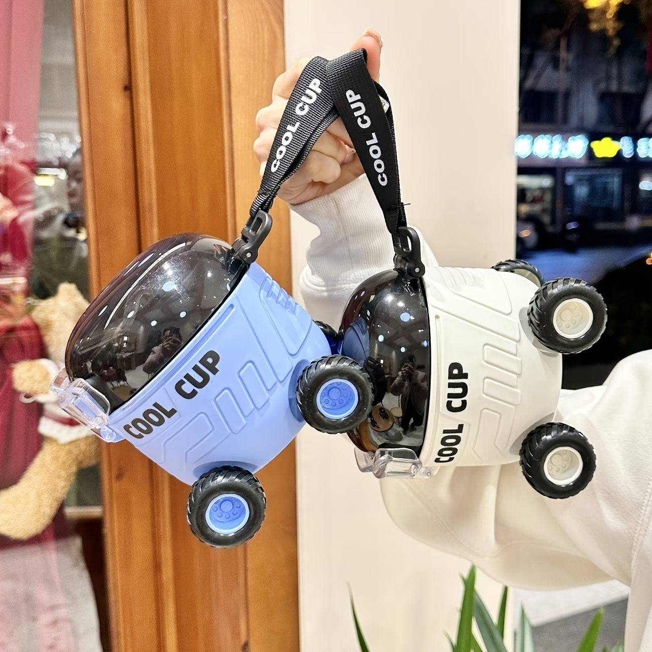 Cute Cartoon Water Bottle – Portable Straw Cup