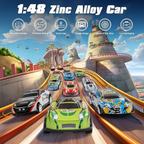 Multicolor alloy miniature toy racing cars with a red storage container box