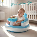 Baby Inflatable Seat with Bowl Rack – Portable Duckling Floor Sofa for Infants | Learning-to-Sit Booster Cushion (3–36 Months)