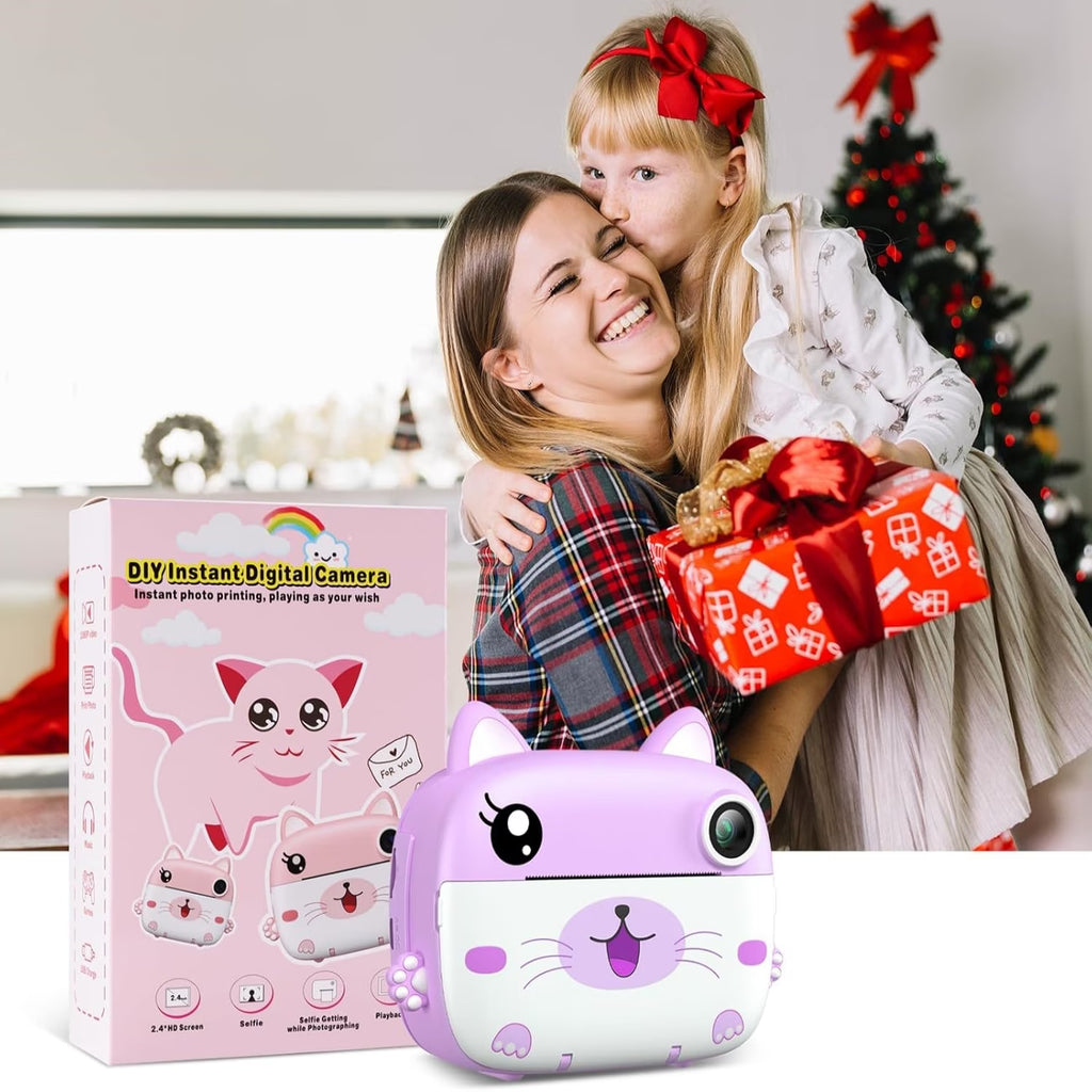 Kids Instant Print Camera with Dual Lens