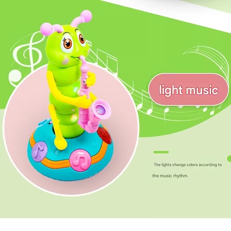 Dancing Caterpillar Saxophone Toy with Fun, Crazy Lights