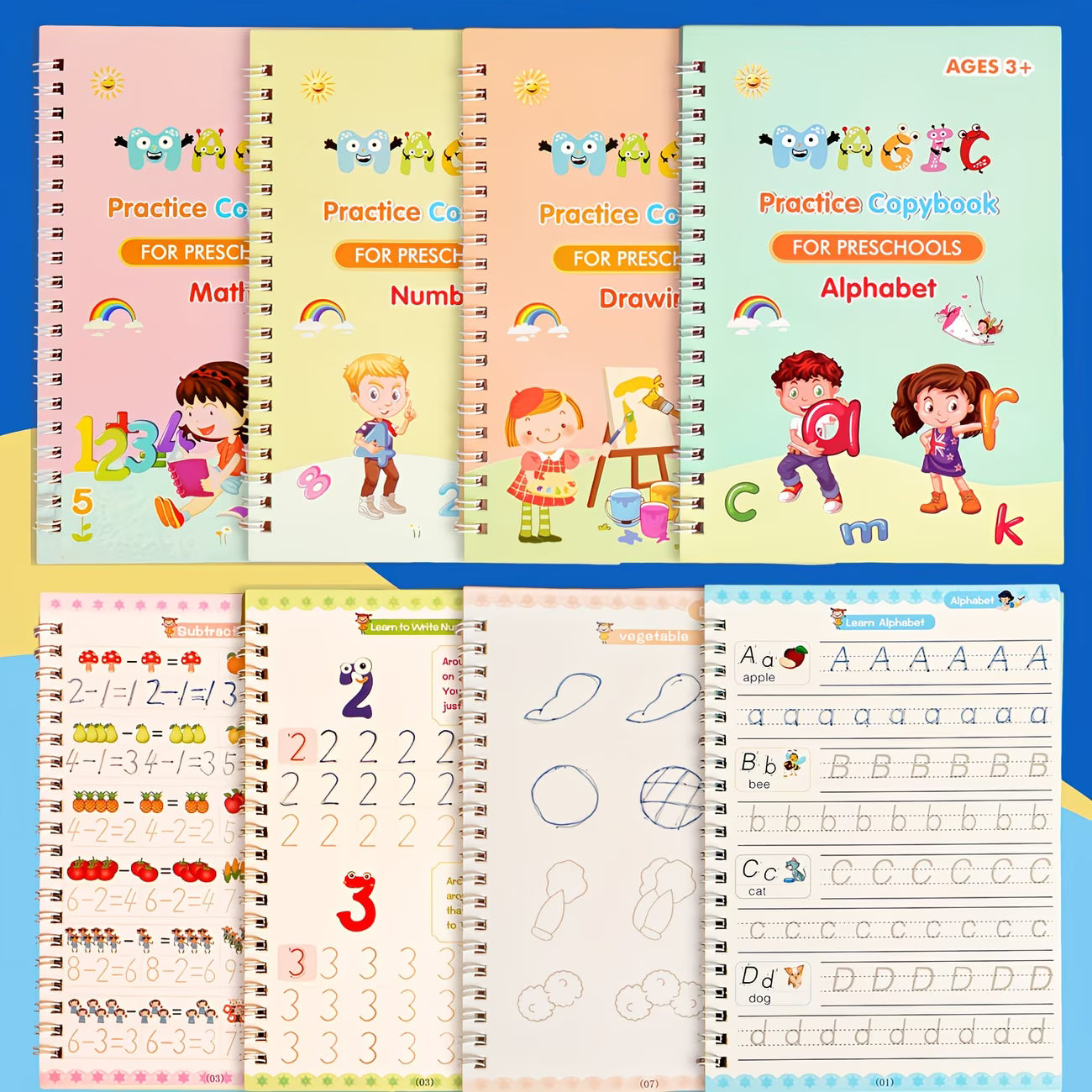 Magic Practice Copybook Set (4 Books + Pen Kit)