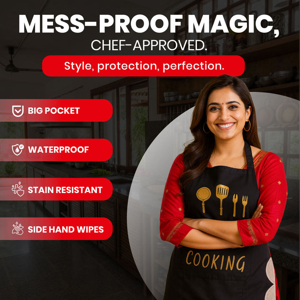 Multipurpose Waterproof Apron — Kitchen, Gardening, Painting + Dual Towel Panels Buy 1 Get 2 Free