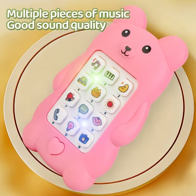 Cartoon Bear Toy Phone – Music & Light Toy