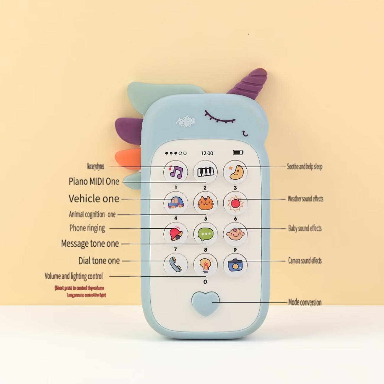 Cartoon Bear Toy Phone – Music & Light Toy