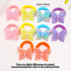 Butterfly Hair Ties for Girls – 8pcs Cute Elastic Bands, Soft & Colorful Hair Accessories