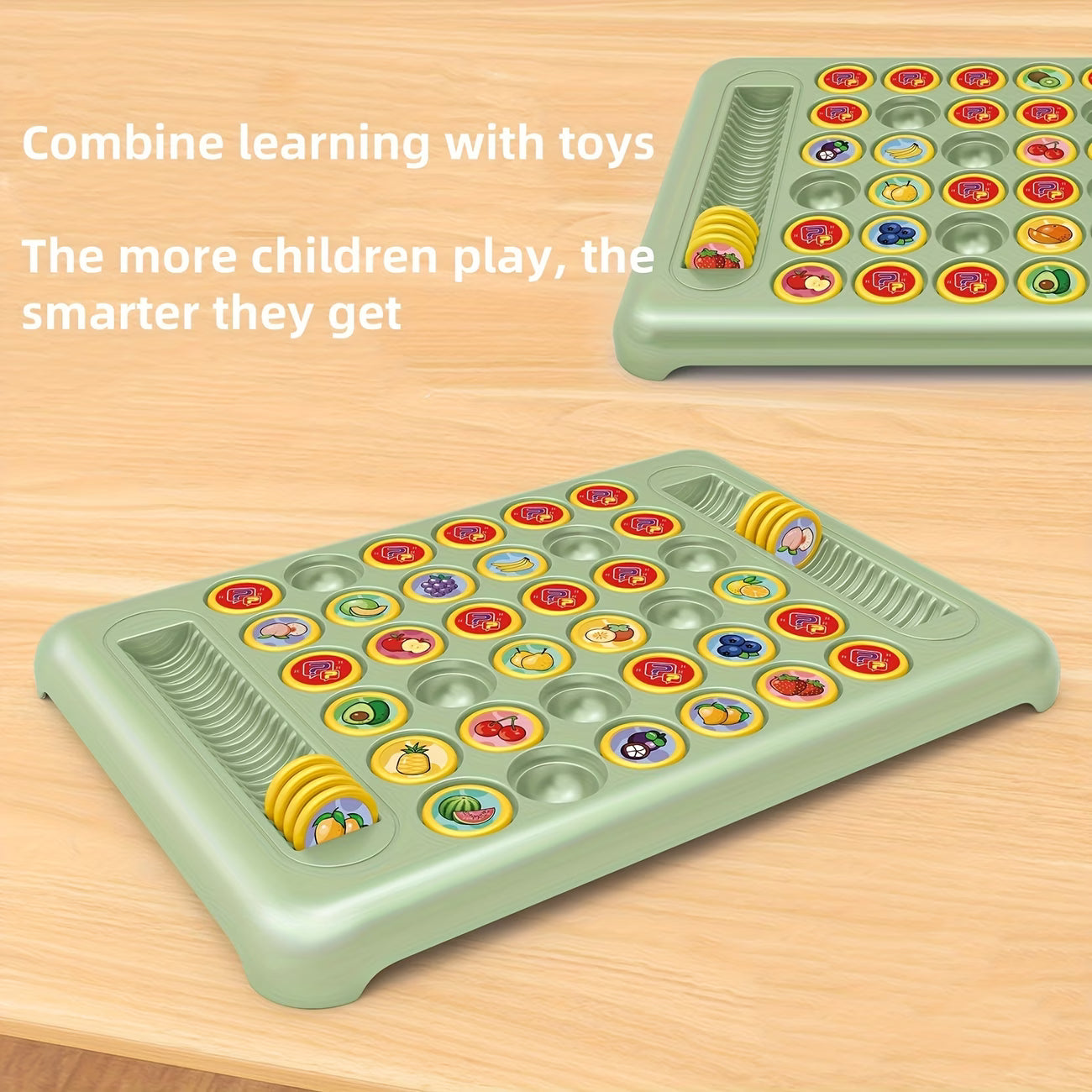 36-Piece Flip Chess Memory Board Game – Fruit and Animal Themed Concentration Puzzle