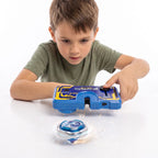 Unisex blue spinning top battle toy with electronic speed launcher