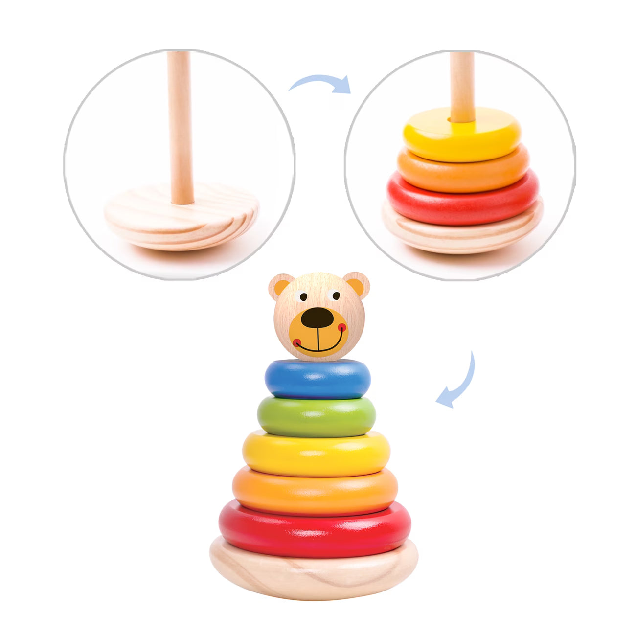 Rainbow Stacking Blocks Toy