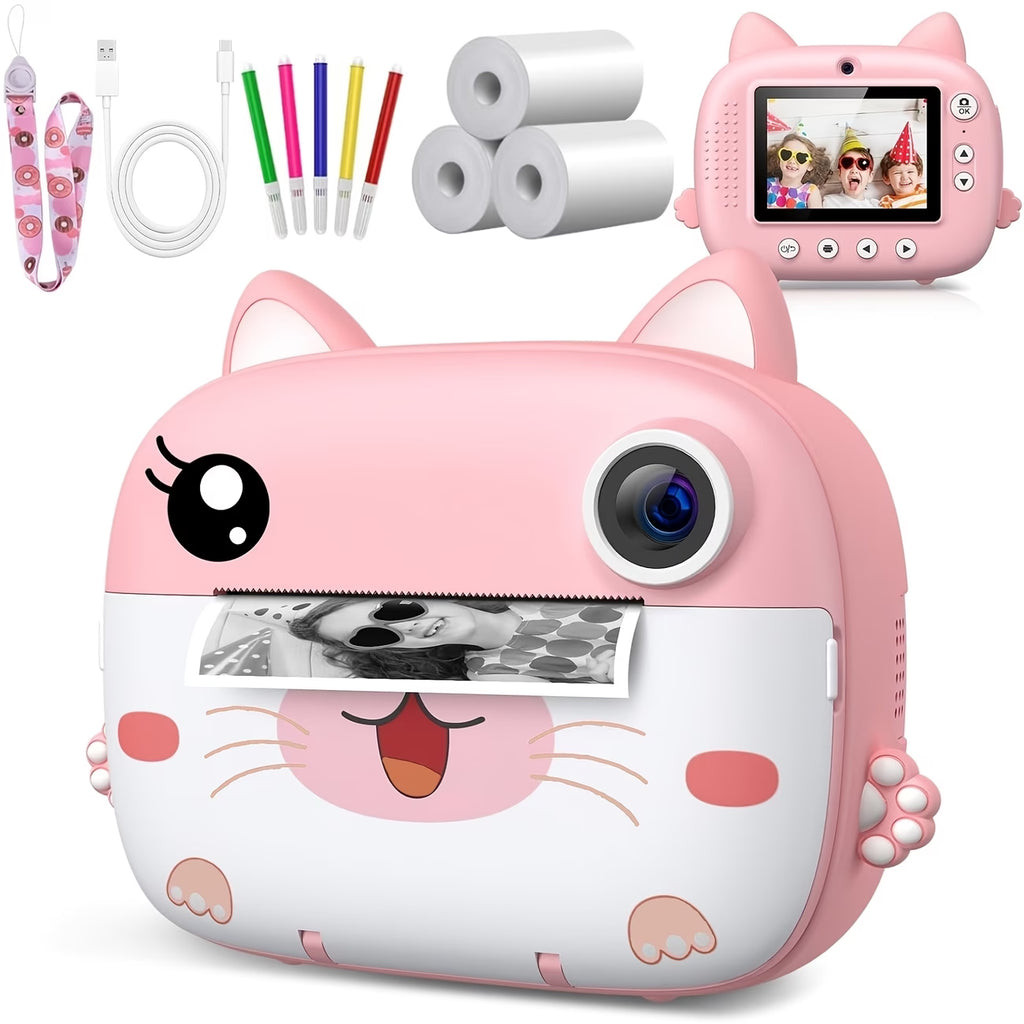 Kids Instant Print Camera with Dual Lens