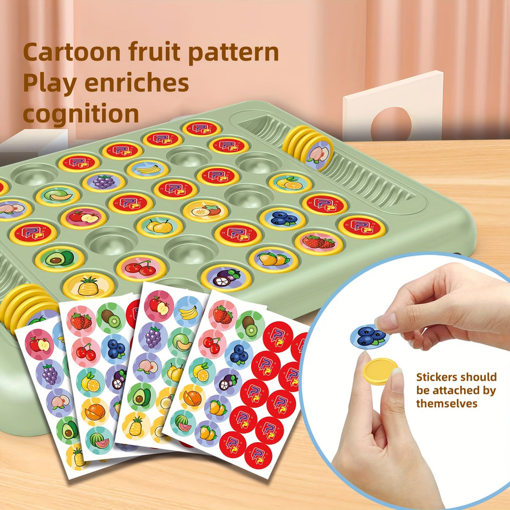 36-Piece Flip Chess Memory Board Game – Fruit and Animal Themed Concentration Puzzle