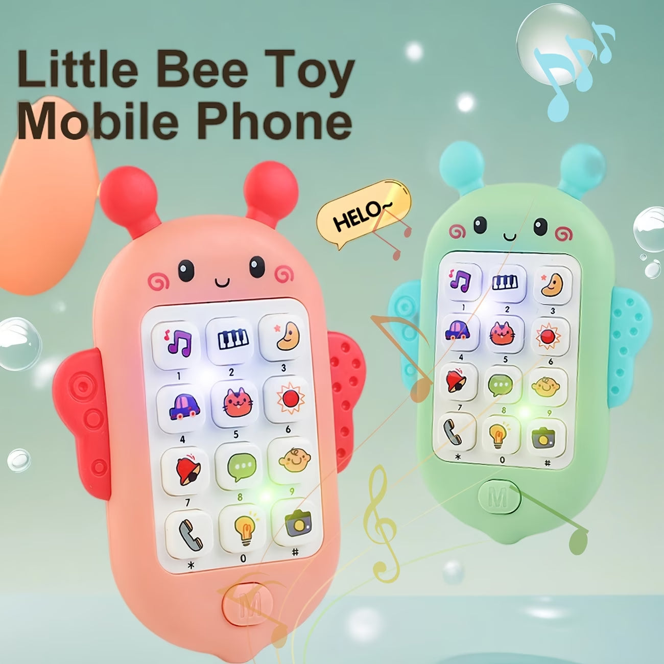 Cartoon Bear Toy Phone – Music & Light Toy