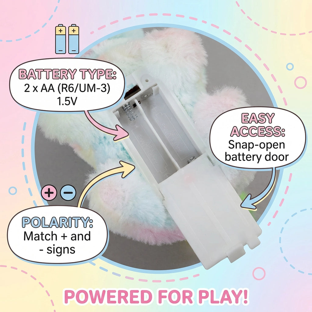 Multicolor rainbow unicorn plush toy with soft faux fur and sparkling horn