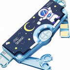 Multifunction Pencil Box with Compartments, Scissors & Sharpener – Student Stationery Organizer