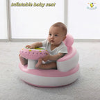 Baby Inflatable Seat with Bowl Rack – Portable Duckling Floor Sofa for Infants | Learning-to-Sit Booster Cushion (3–36 Months)