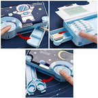Multifunction Pencil Box with Compartments, Scissors & Sharpener – Student Stationery Organizer