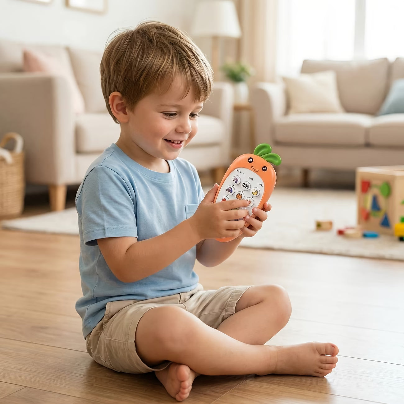 Cartoon Bear Toy Phone – Music & Light Toy