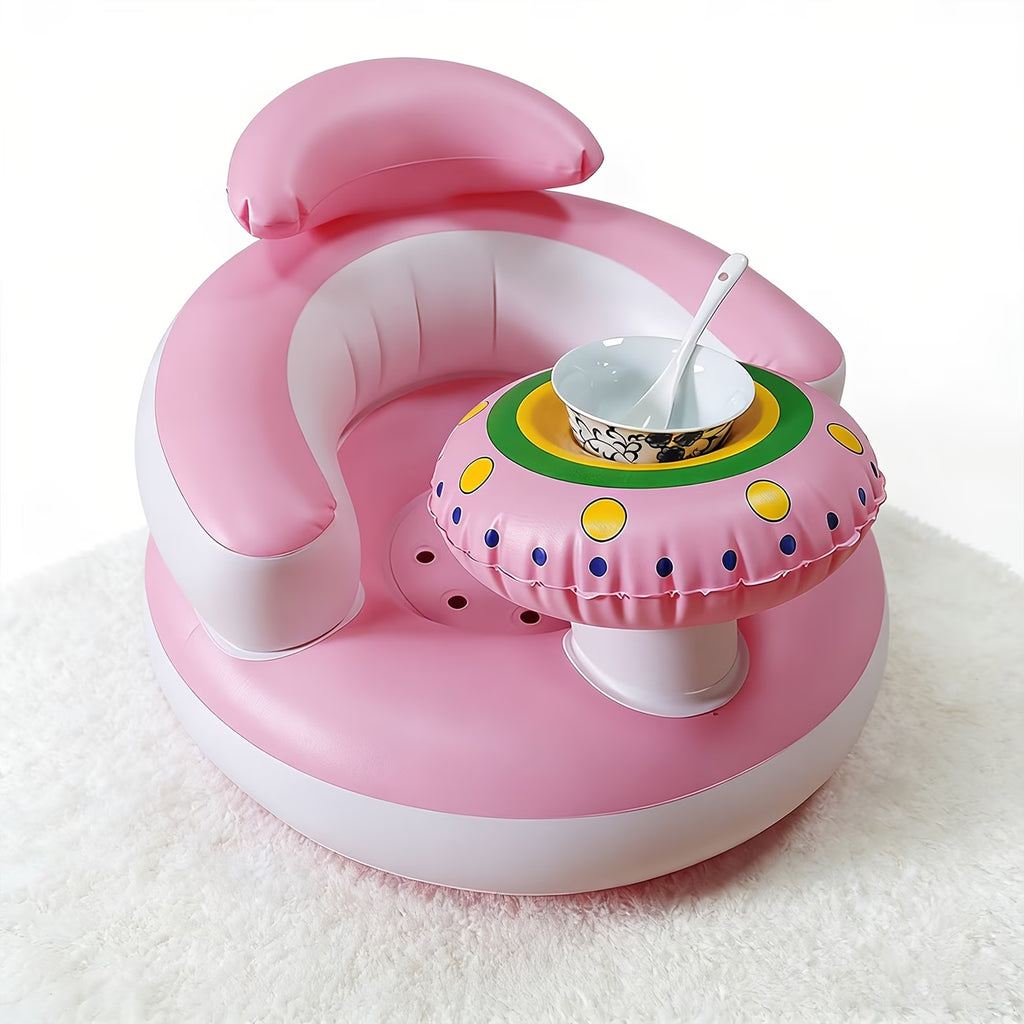 Inflatable Baby Seat with Built-In Air Pump – Portable Support Chair for Learning to Sit