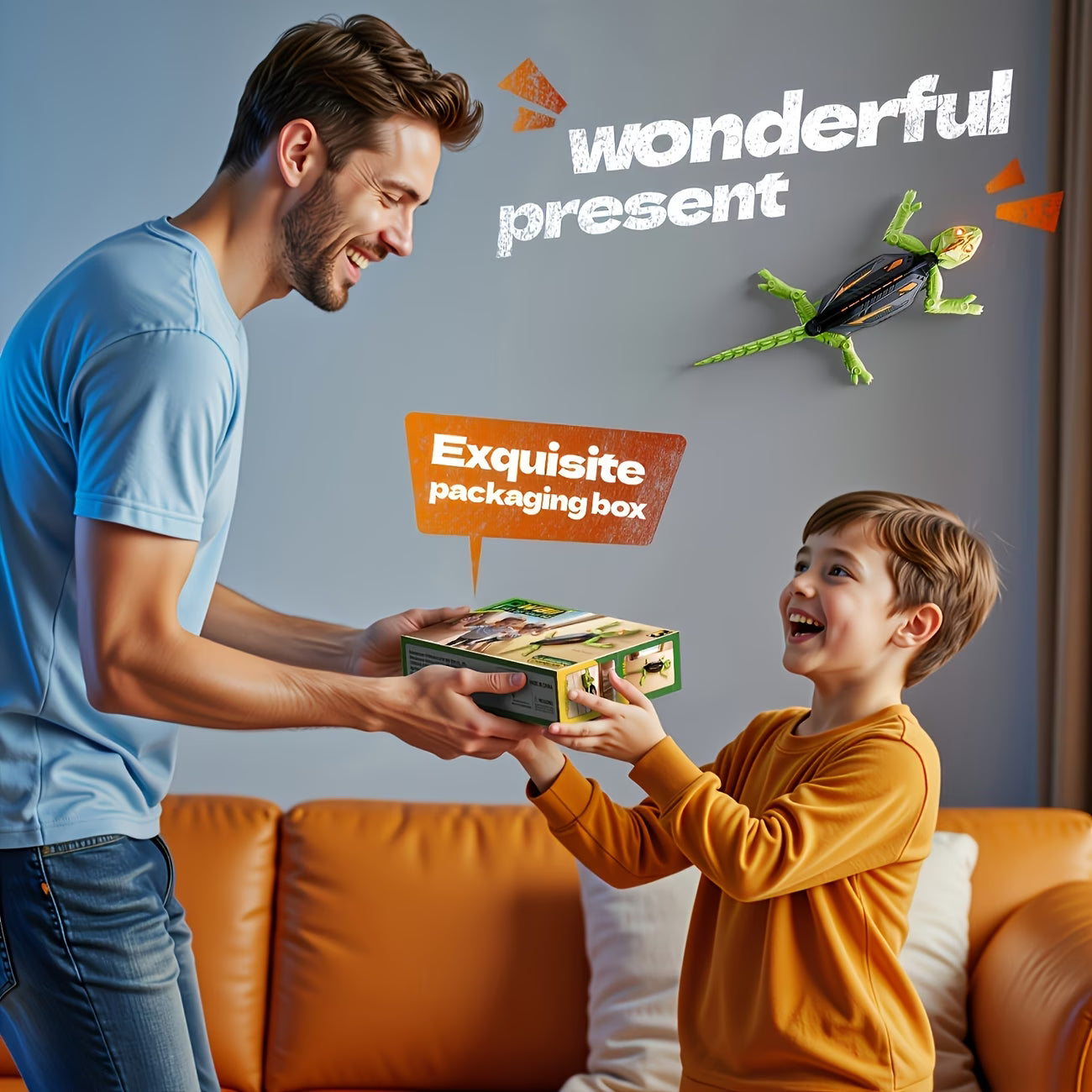 Remote-Controlled Wall-Climbing Lizard Toy – Interactive Robotic Fun