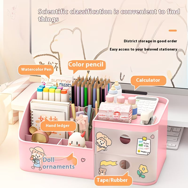 Large Capacity Desk Organizer with Drawers – Multi-Functional Storage