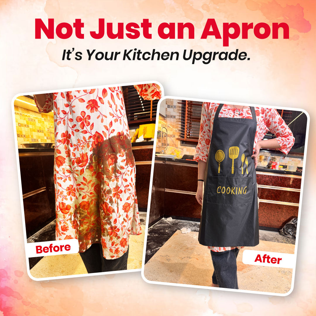 Multipurpose Waterproof Apron — Kitchen, Gardening, Painting + Dual Towel Panels Buy 1 Get 2 Free