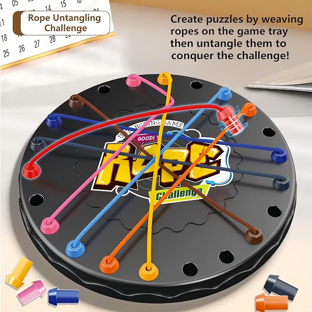 13 Piece Round Rope Knot Puzzle Set Brain Training & Team Building Game