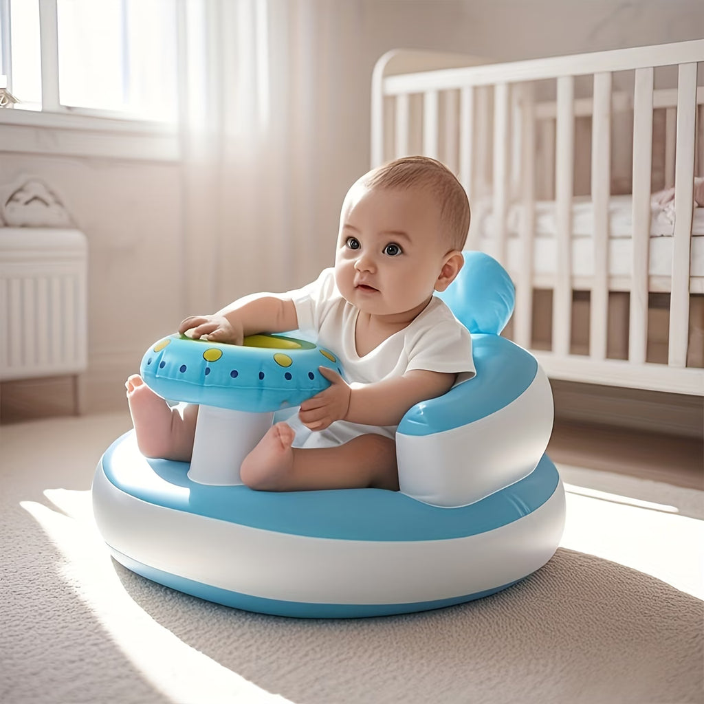 Inflatable Baby Seat with Built-In Air Pump – Portable Support Chair for Learning to Sit