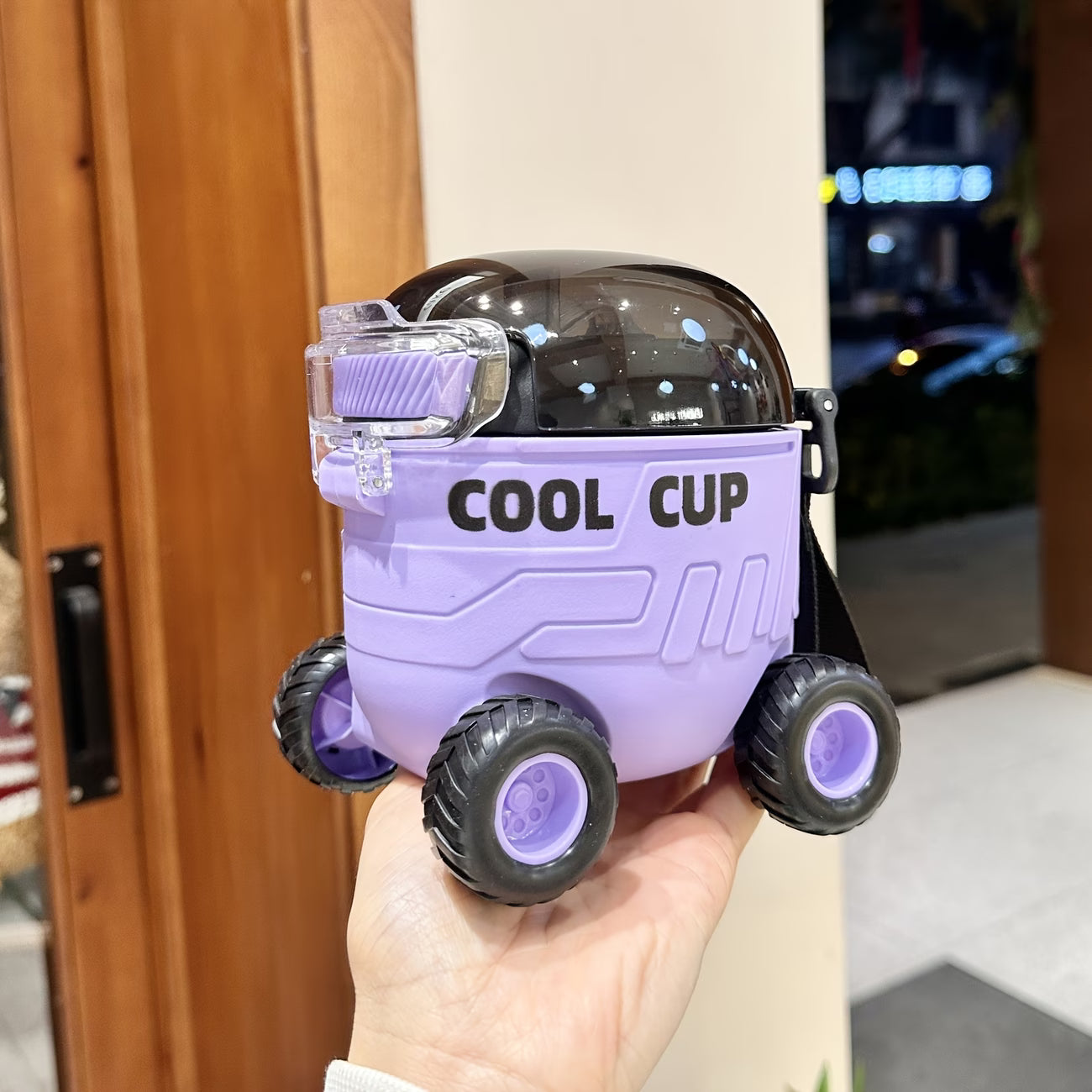 Cute Cartoon Water Bottle – Portable Straw Cup