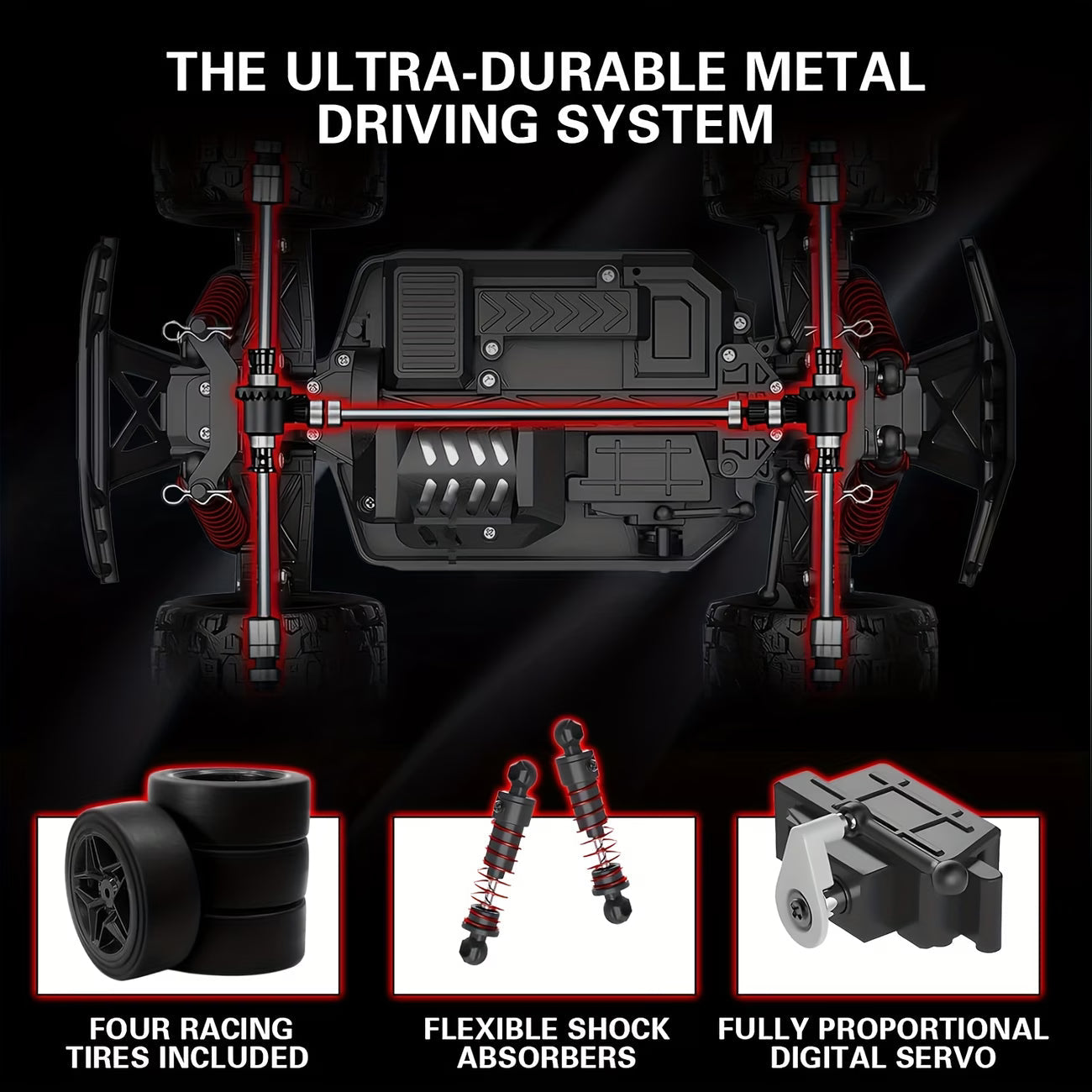 1:16 60KM/H High-Speed 4WD RC Drift Car – 2.4GHz Off-Road Racing Car