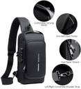 Urban USB Anti-Theft Fashion Sling Bag for Men & Women – Compact Crossbody Chest Bag