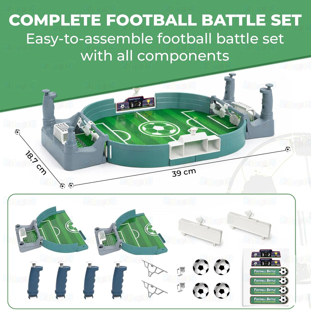 Kids Green Tabletop Football Board Game with 4 Balls