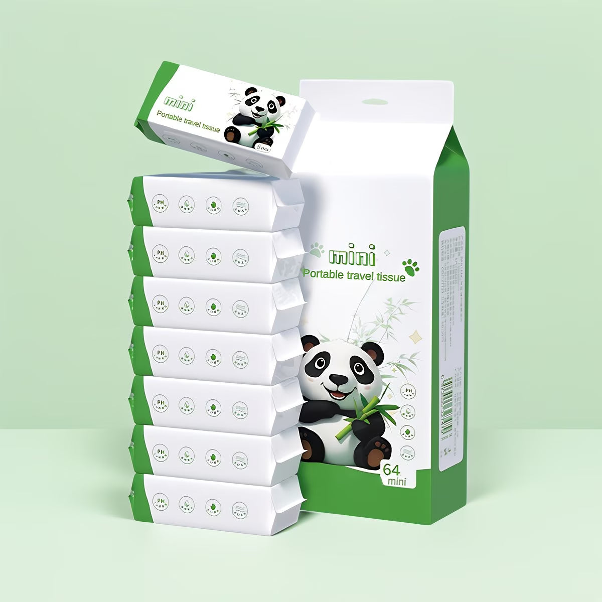 8 Packs of 64 Mini Wet Wipes – Heavy Duty Disposable Cleaning Cloths