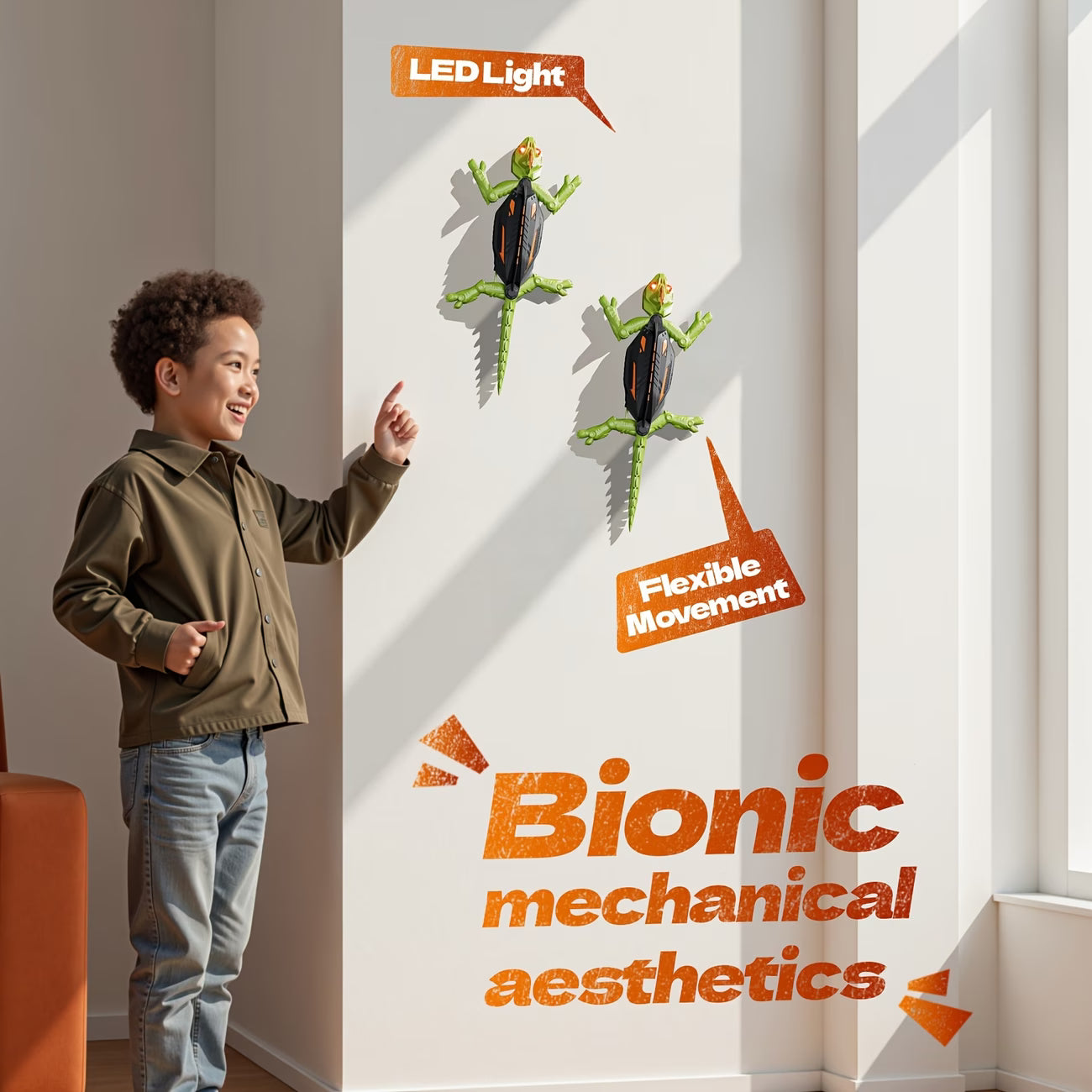 Remote-Controlled Wall-Climbing Lizard Toy – Interactive Robotic Fun