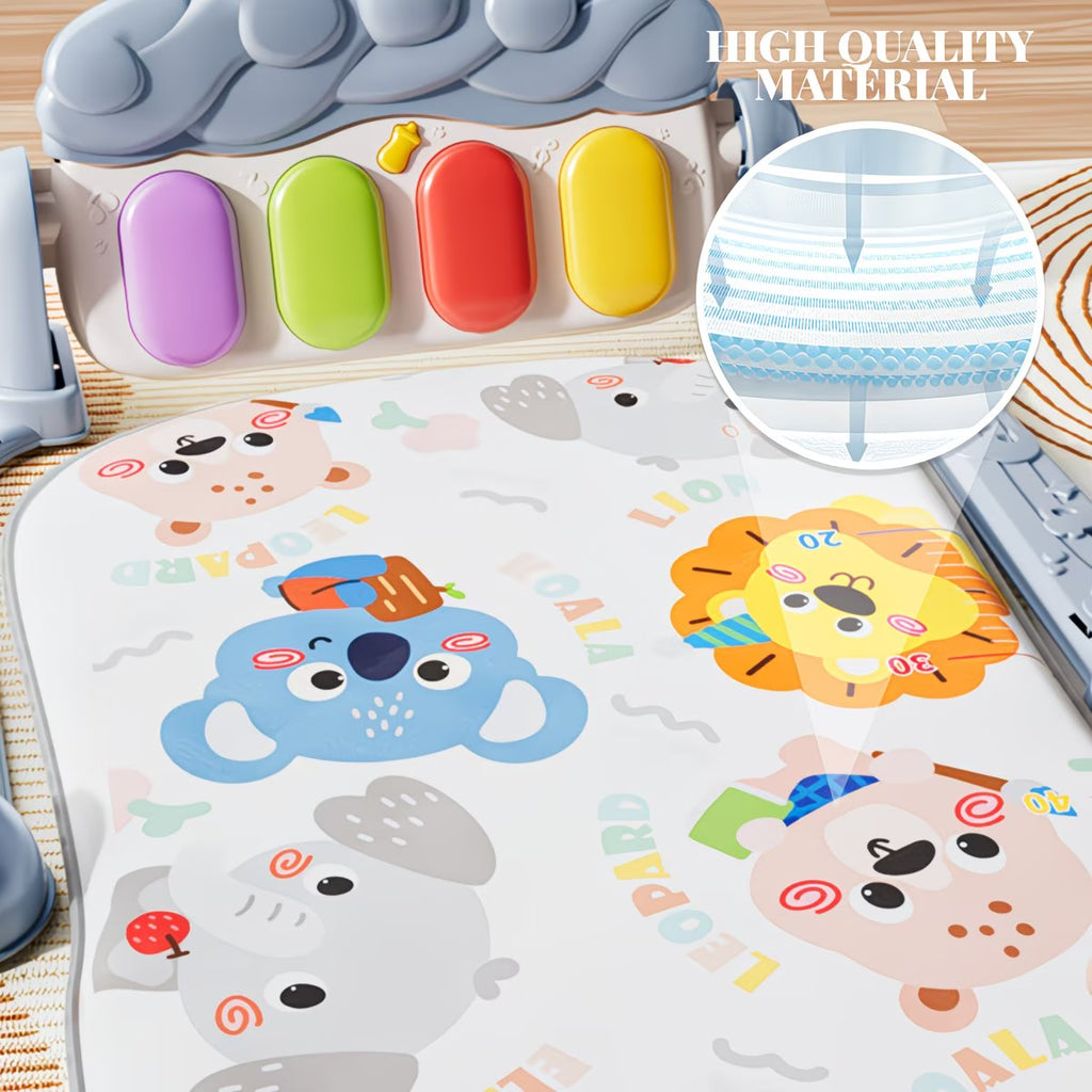 Baby Activity Gym Play Mat with Music & Lights for Infants