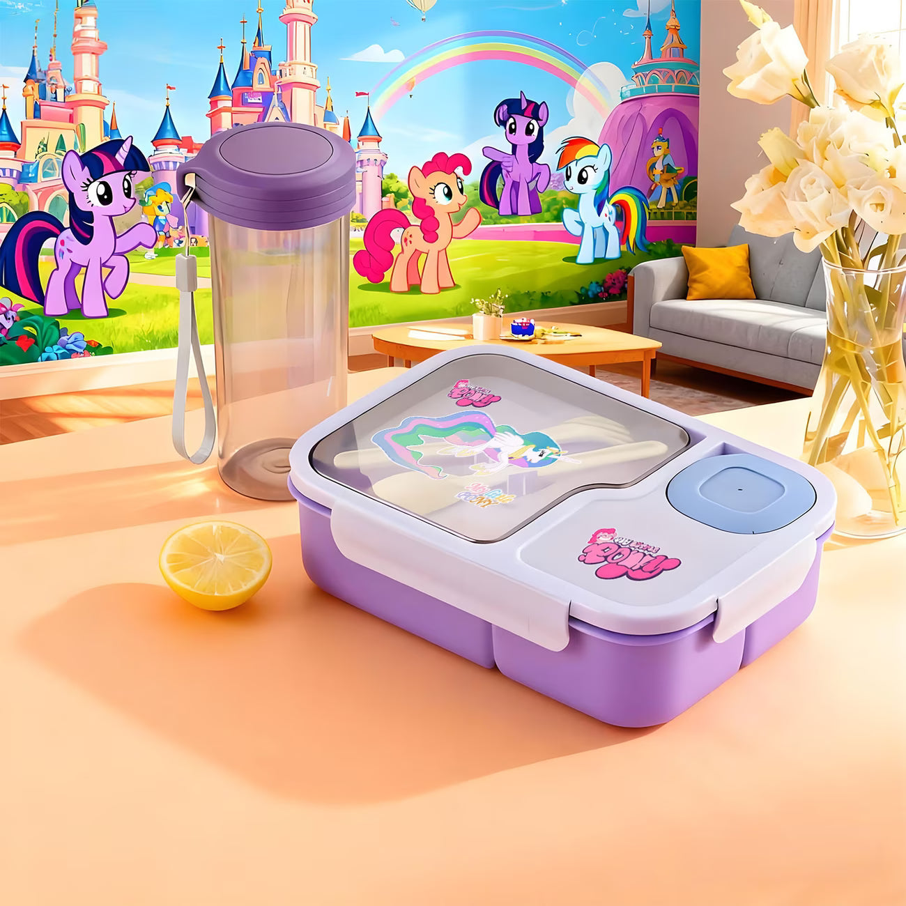 Kids Lunch Box with Bottle Set