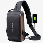 Urban USB Anti-Theft Fashion Sling Bag for Men & Women – Compact Crossbody Chest Bag