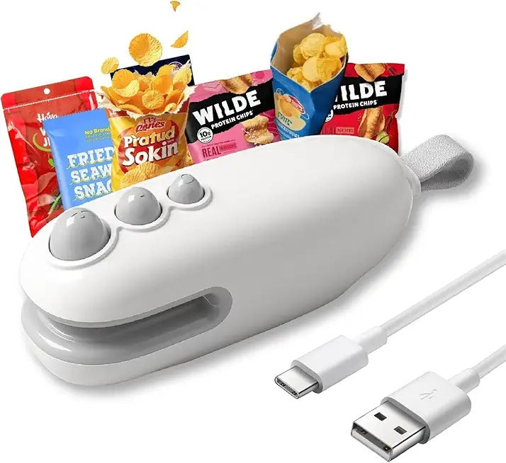 Mini Sealing Machine – Portable Handheld Sealer Clip for Food, Snacks, Chips