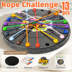13 Piece Round Rope Knot Puzzle Set Brain Training & Team Building Game