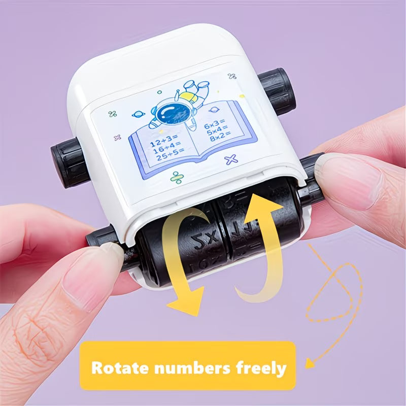 2-in-1 Reusable Roller Stamp Set – Multiplication, Division, Addition & Subtraction Teaching Tool