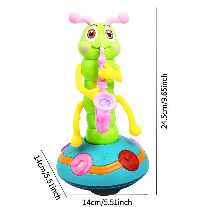 Dancing Caterpillar Saxophone Toy with Fun, Crazy Lights