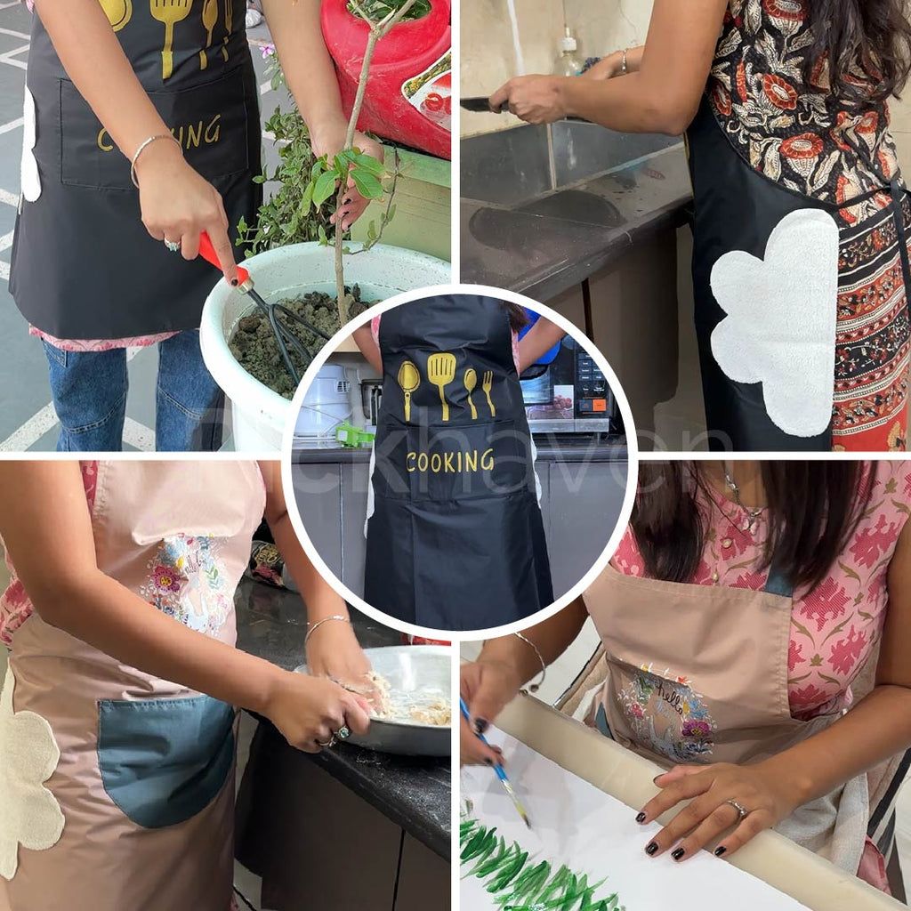 Multipurpose Waterproof Apron — Kitchen, Gardening, Painting + Dual Towel Panels Buy 1 Get 2 Free