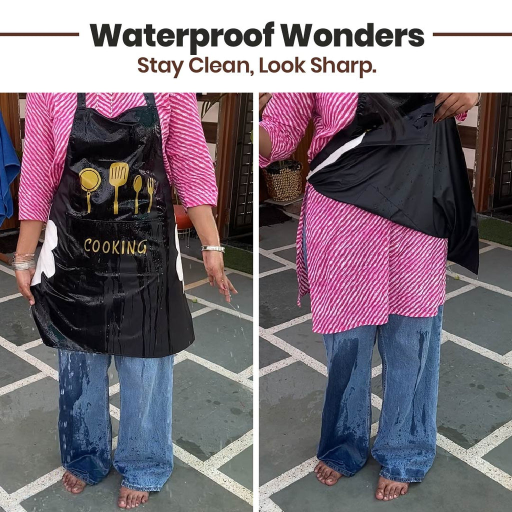 Multipurpose Waterproof Apron — Kitchen, Gardening, Painting + Dual Towel Panels Buy 1 Get 2 Free