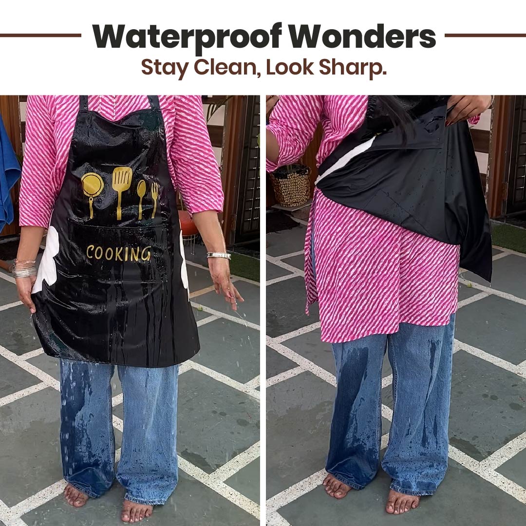 Multipurpose Waterproof Apron — Kitchen, Gardening, Painting + Dual Towel Panels Buy 1 Get 2 Free