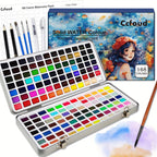 Watercolor Paint Set – 168 Colors with Palette