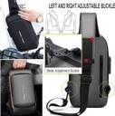 Urban USB Anti-Theft Fashion Sling Bag for Men & Women – Compact Crossbody Chest Bag