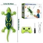 Remote Control Wall Climbing Lizard Toy with LED Eyes – Rechargeable Gecko That Crawls on Walls, Floors & Ceilings | Fun Prank Toy