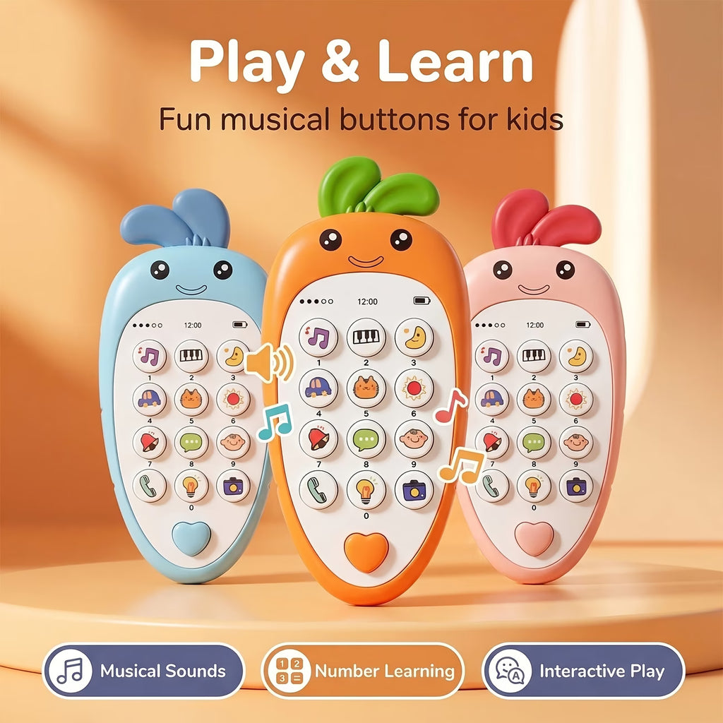 Cartoon Bear Toy Phone – Music & Light Toy