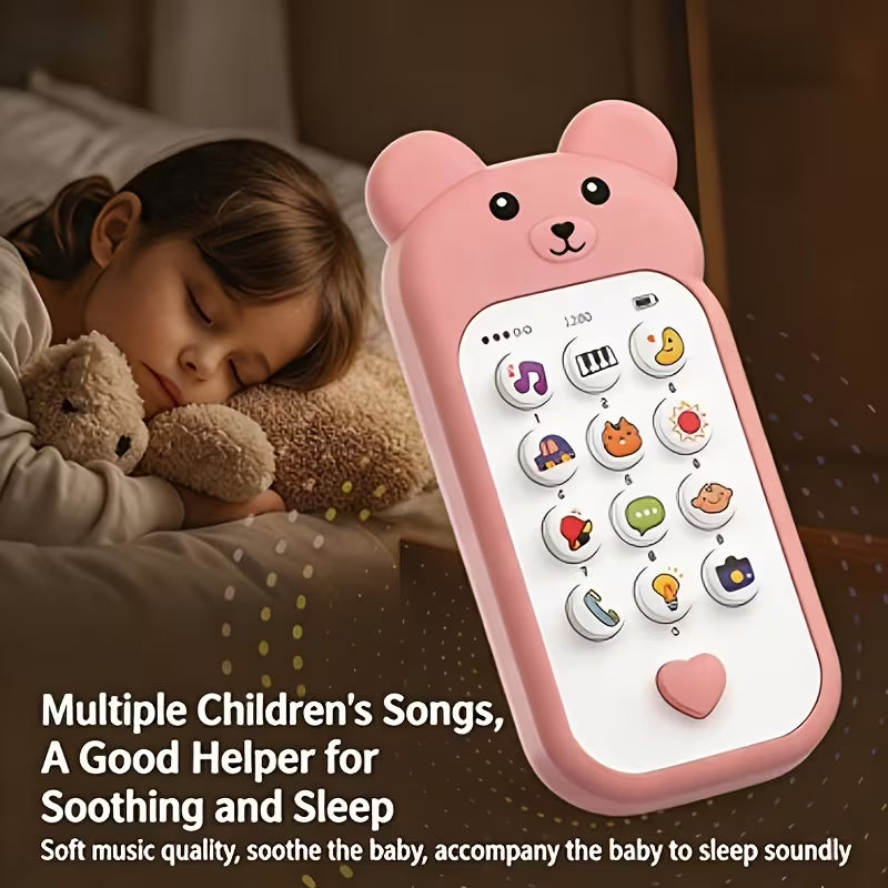 Cartoon Bear Toy Phone – Music & Light Toy