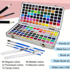 Watercolor Paint Set – 168 Colors with Palette