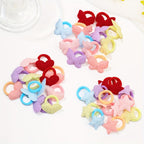 Pastel Pop Hair Ties – 8PCS Cute Fabric Bands for Girls